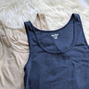 Set of 2 color fleck perfect tanks